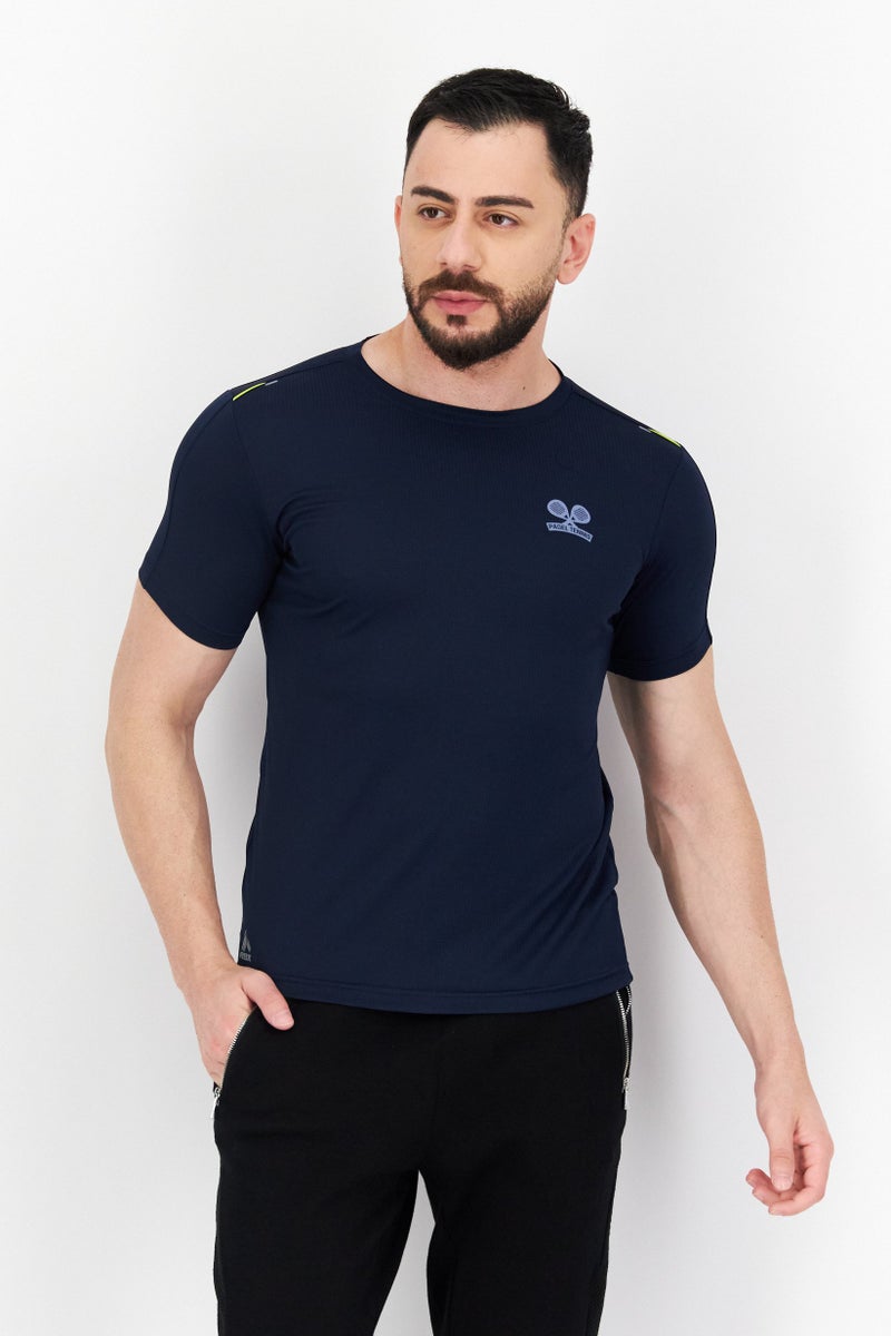 RBX Men Sportswear Fit Training T-Shirt, Navy Blue - Image 1