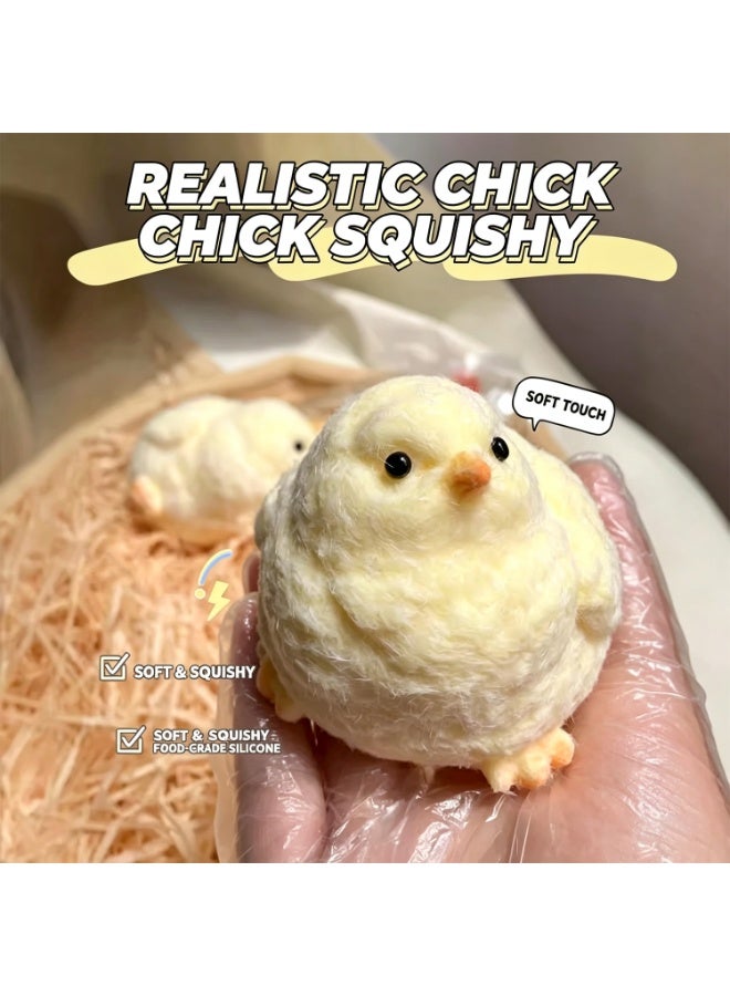 Ultra-Soft Chicken Squishy Fidget Toys, Pinch Decompression, Stress & Anxiety Relief Sensory Toys, Ideal Relaxation for Kids & Adults (Yellow) - Image 1