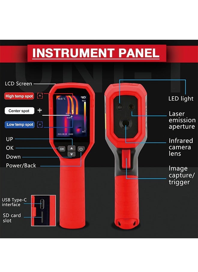 UNI-T - UNI-T UTi120S Thermal Imaging Camera 120x90 IR Resolution Handheld Thermal Imaging Camera 10800 Pixels,-4°F~850°F Handheld Infrared Camera with PC Analysis and Video Recording Supported,Micro SD Card - Image 1