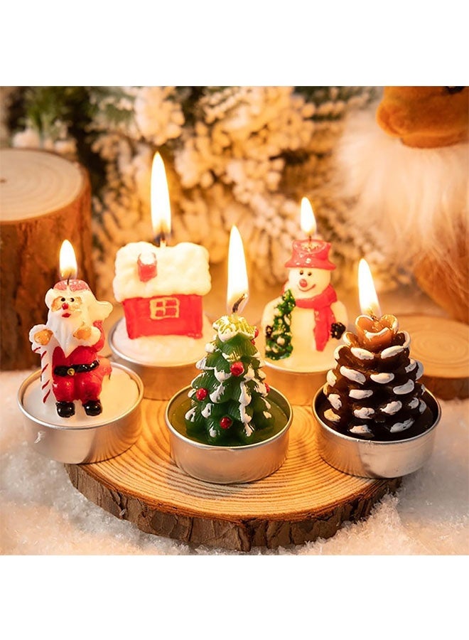 JCB CHIC Christmas Flameless Candles，Christmas Scented Candles, Smokeless Clean Burning, Cotton Wick,Mini Jar Candles for Holiday Gifts, Home Decor, Christmas Party Favors - Image 5