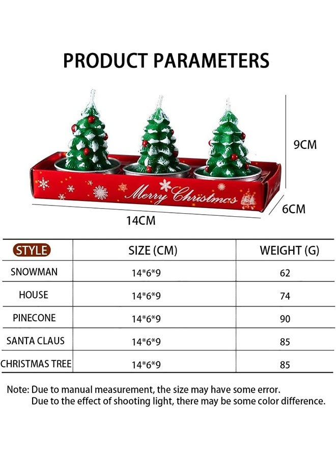 JCB CHIC Christmas Flameless Candles，Christmas Scented Candles, Smokeless Clean Burning, Cotton Wick,Mini Jar Candles for Holiday Gifts, Home Decor, Christmas Party Favors - Image 2