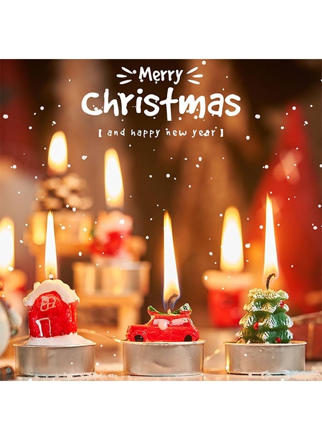 JCB CHIC Christmas Flameless Candles，Christmas Scented Candles, Smokeless Clean Burning, Cotton Wick,Mini Jar Candles for Holiday Gifts, Home Decor, Christmas Party Favors - Image 4