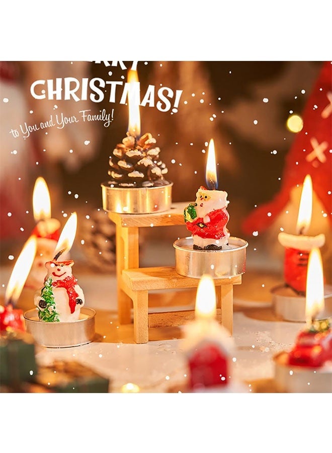 JCB CHIC Christmas Flameless Candles，Christmas Scented Candles, Smokeless Clean Burning, Cotton Wick,Mini Jar Candles for Holiday Gifts, Home Decor, Christmas Party Favors - Image 3