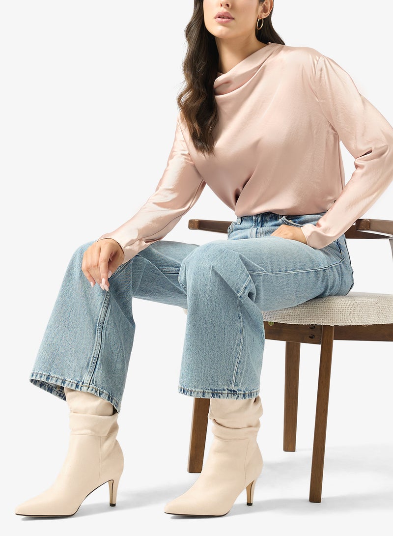 Ginger Pointed Toe Slouched Ankle Boots - Image 5