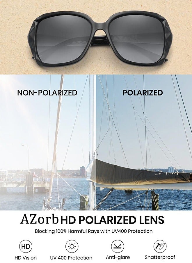 AZorb Sunglasses Women Butterfly Artistic Frame Diamond Decoration Sun Glasses for Women UV400 Protection Polarized Ladies Fashion Sunglass High Quality Women's Sunglasses Black - Image 5