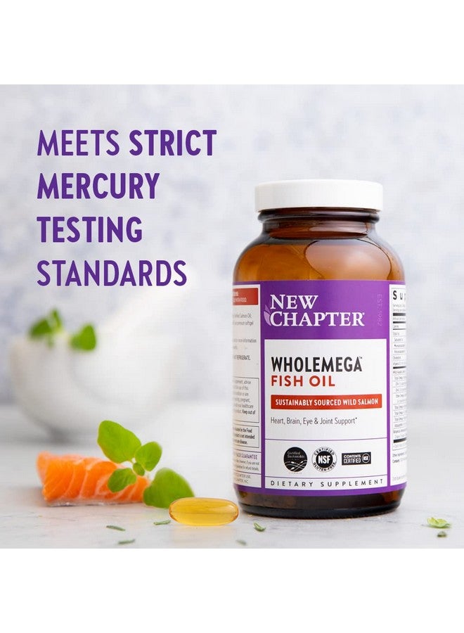 New Chapter Fish Oil Supplement Wholemega Wild Alaskan Salmon Oil With Omega 3 + Vitamin D3 + Astaxanthin + Sustainably Caught 60 Count  - Image 5