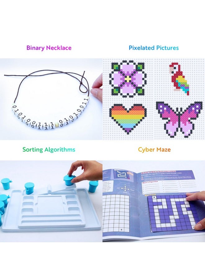 Playz Playz My First Coding & Computer Science Kit - Learn About Binary Codes, Encryption, Algorithms & Pixelation Through Fun Puzzling Activities Without Using a Computer for Boys, Girls, Teenagers, Kids  - Image 3