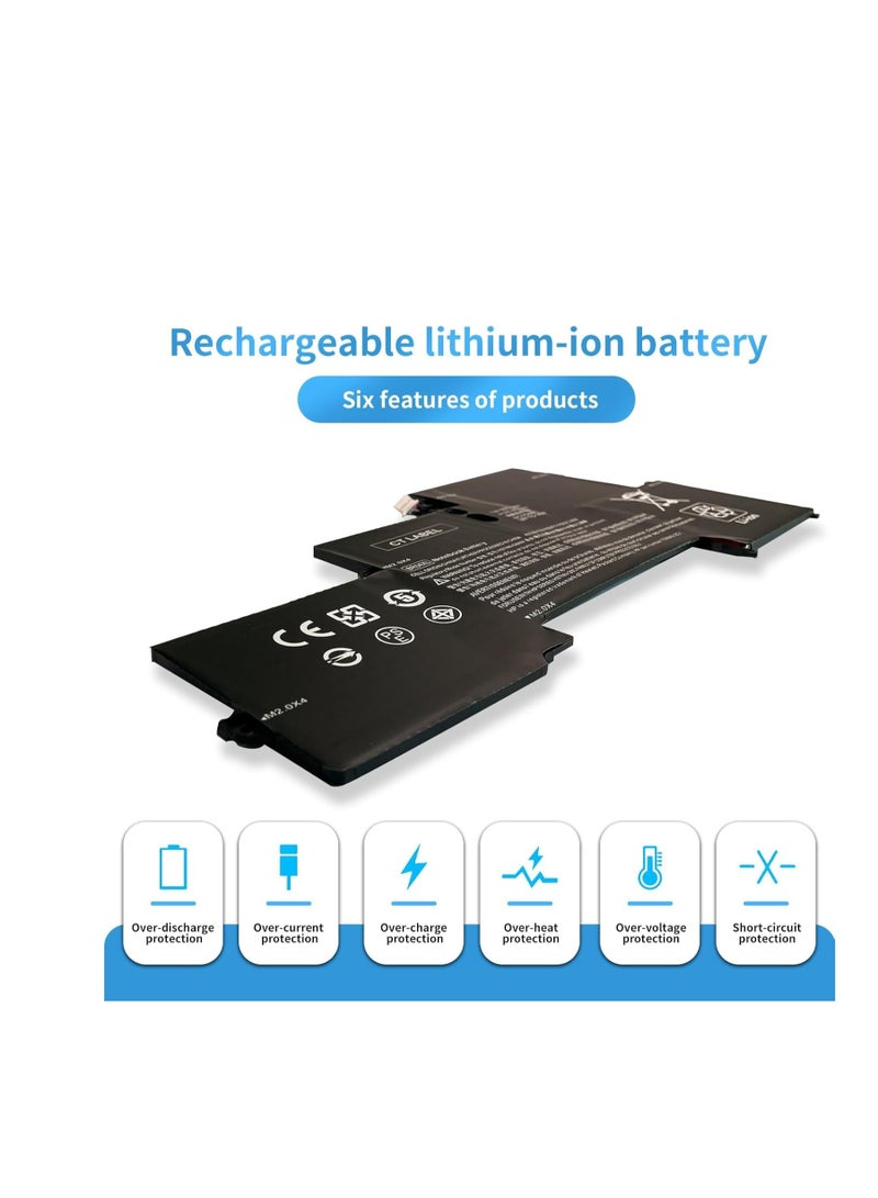 Terabyte BR04XL Laptop Battery Replacement for EliteBook Folio 1020 1030 G1 CTO M0D62PA M4Z18PA G9P64AV L7Z19PA M5U02PA Series 760505-005 765605-005 HSTNN-DB6M HSTNN-I26C 3 Cell Laptop Battery - Image 4