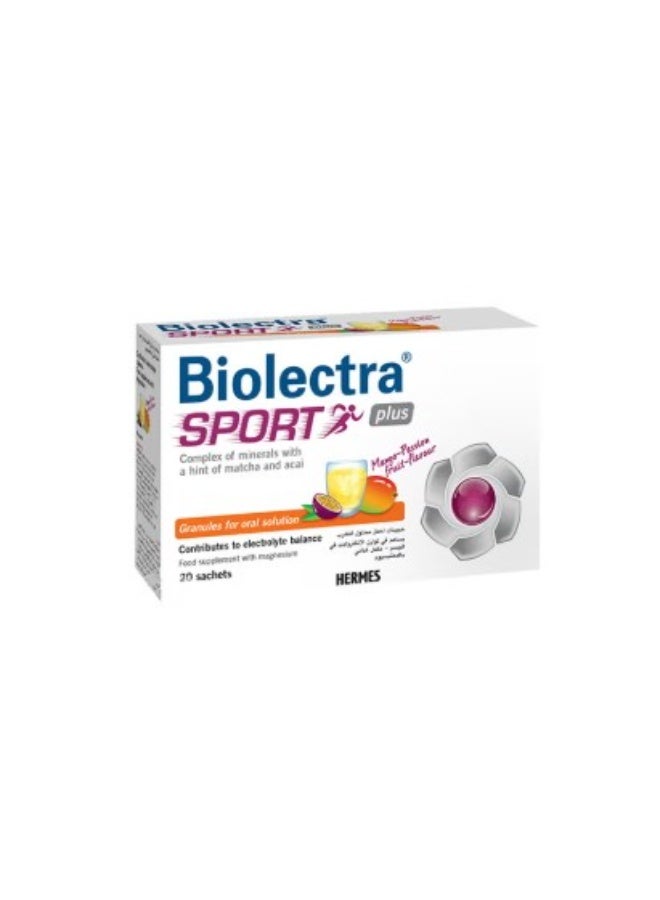 Biolectra Bioelectra Sport Plus 20 Sachets Mango - Passion fruit Flavour