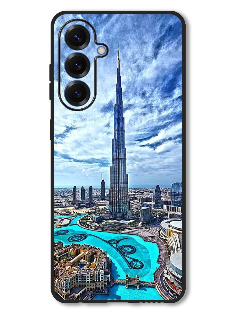 Theodor Case Compatible with Samsung Galaxy A56 Protection Shockproof Bumper Cover Burj Khalifa in Day - Image 1