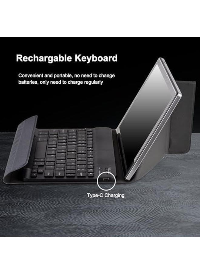 erorex - Universal 10.1 Inch Tablet Case With Bt Keyd Cover Protection Case Tablet Case 10In Tablet Case Universal Compatibility Foldable And Portable Multifunctional Weless Bt Keyd Doomun - Image 1