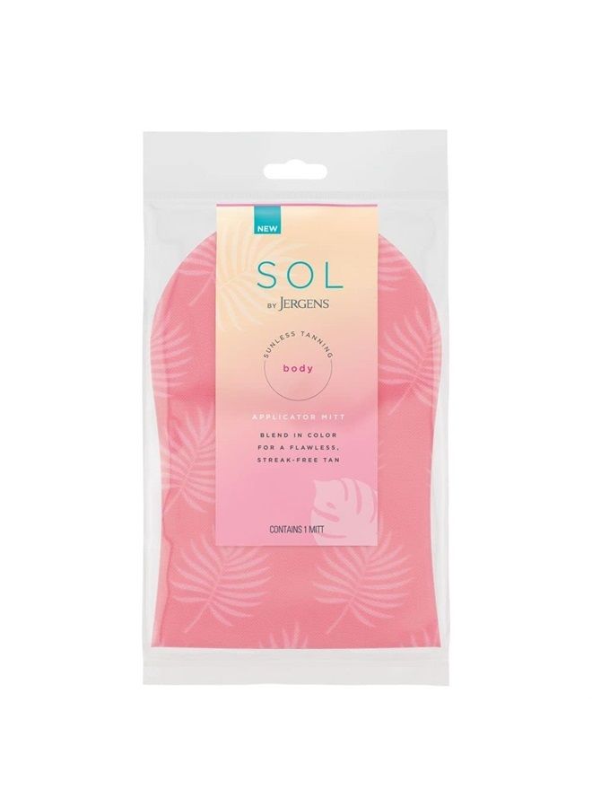 Jergens SOL by Jergens Self Tanner Applicator Mitt, Flawless, Streak-free Tanning Blender Glove, Sunless Tanning, Reusable Tanning Mitt Protects Hands, All Skin Tone  - Image 1