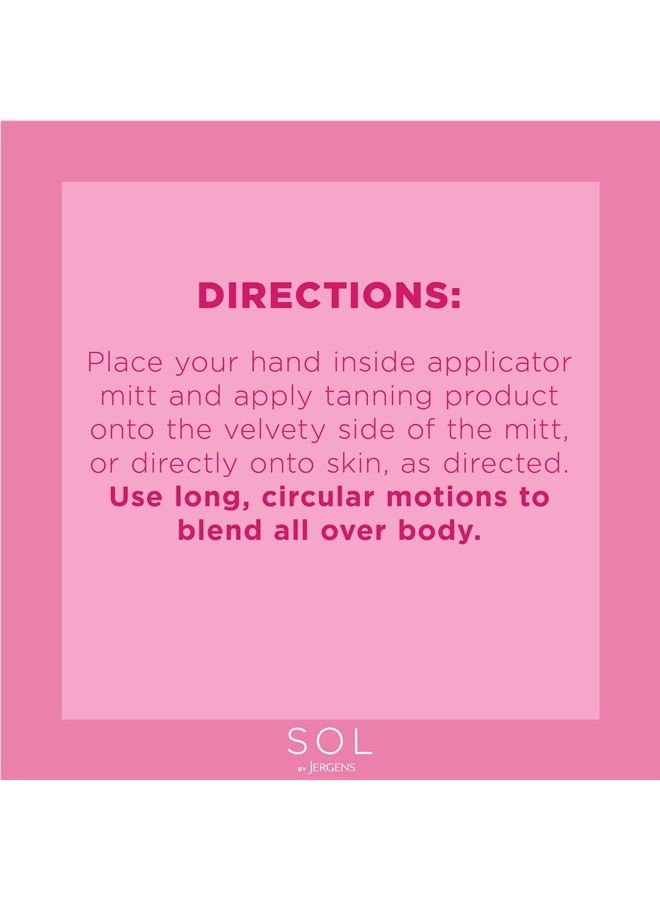 Jergens SOL by Jergens Self Tanner Applicator Mitt, Flawless, Streak-free Tanning Blender Glove, Sunless Tanning, Reusable Tanning Mitt Protects Hands, All Skin Tone  - Image 5