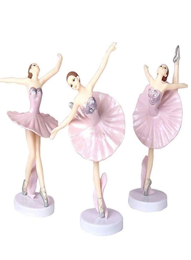 HYSTYLE 6 Pcs Dancing Ballerina Girl Figurine Cake Topper Decoration, Ballerina Girl Plant Pot Craft Dollhouse Decoration - Image 2
