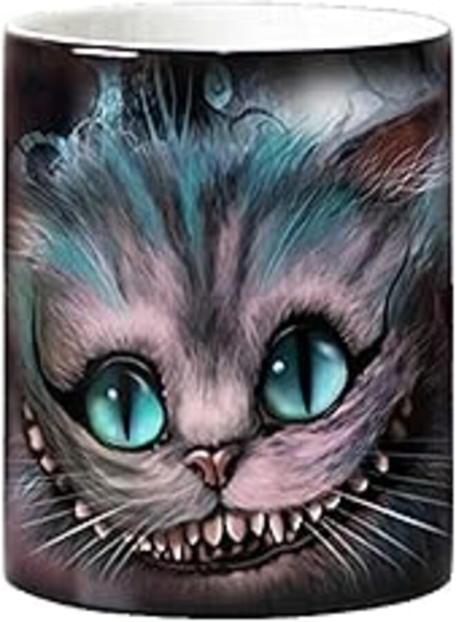 Heat Changing Mug, LSXX Funny Cat Heat Changing Ceramic Coffee Mug, Heat Sensitive Color Changing Coffee Mug Cup, Cute Xmas Gift Mug for Women Men Kids (11 oz Cat)