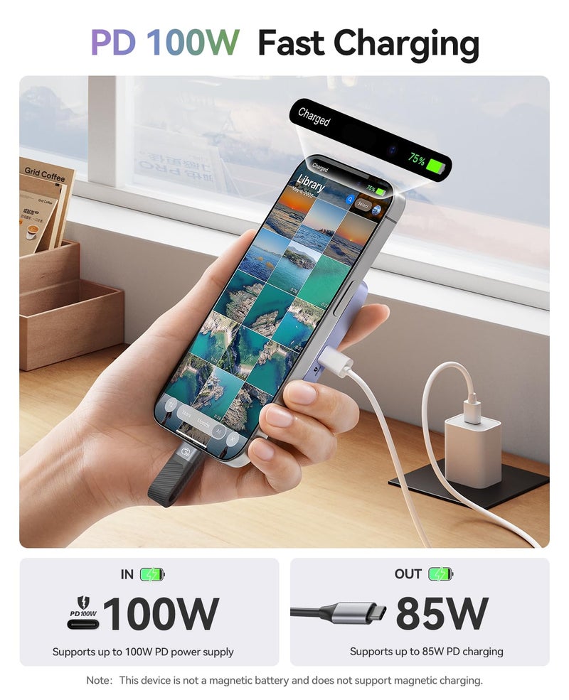 Orico أوريكو 10Gbps مغناطيسي M.2 NVMe SSD إنكليوزر مع منفذ شحن PD100W تسجيل 4K ProRes أقصى 2TB لهاتف iPhone 17/16/15 Pro/Pro Max/Plus يدعم حجم SSD 2230/2242 B+M M-Key بدون قرص AP42P (أزرق) - Image 5