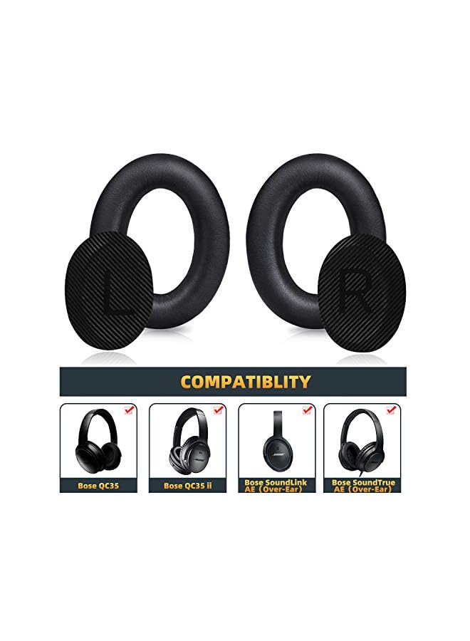 erorex Premium Replacement Ear Pads For Bose Qc35 And Qc35Ii Headphones Black - Image 2