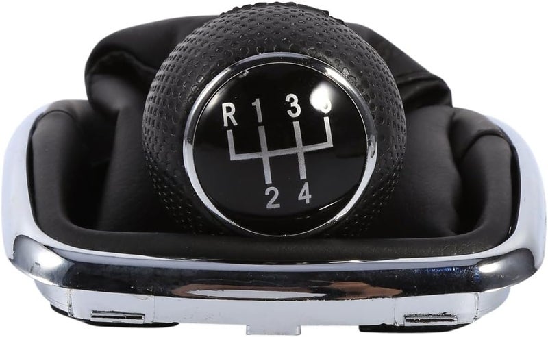 5-Speed Black Gear Shift Knob Gaitor Boot Anti Dust Cover for Auto Shift, Durable Material Fitment for Enthusiasts - Image 2