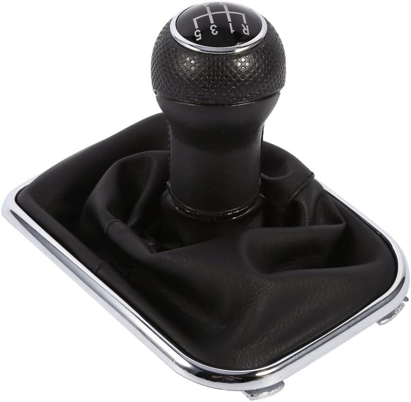 5-Speed Black Gear Shift Knob Gaitor Boot Anti Dust Cover for Auto Shift, Durable Material Fitment for Enthusiasts - Image 5