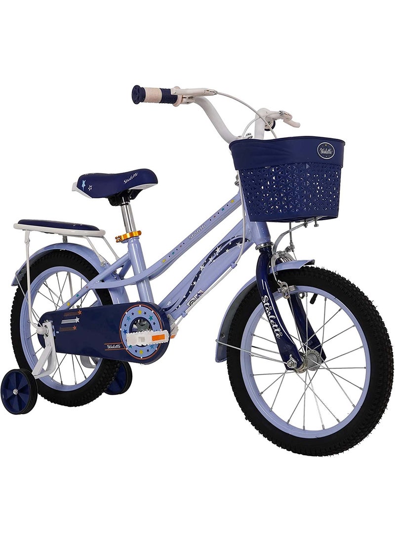 Vego دراجة فيجو ستارليت للبنات مقاس 16 بوصة مع عجلات تدريب باللون الأرجواني - Image 1