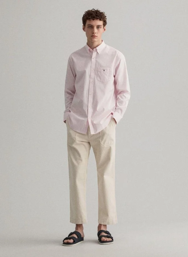 GANT  Gant Regular Fit Banker Broadcloth Shirt for Men | Best Price UAE
