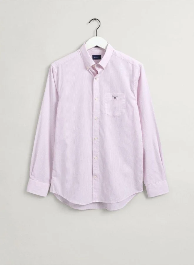GANT  Gant Regular Fit Banker Broadcloth Shirt for Men | Best Price UAE