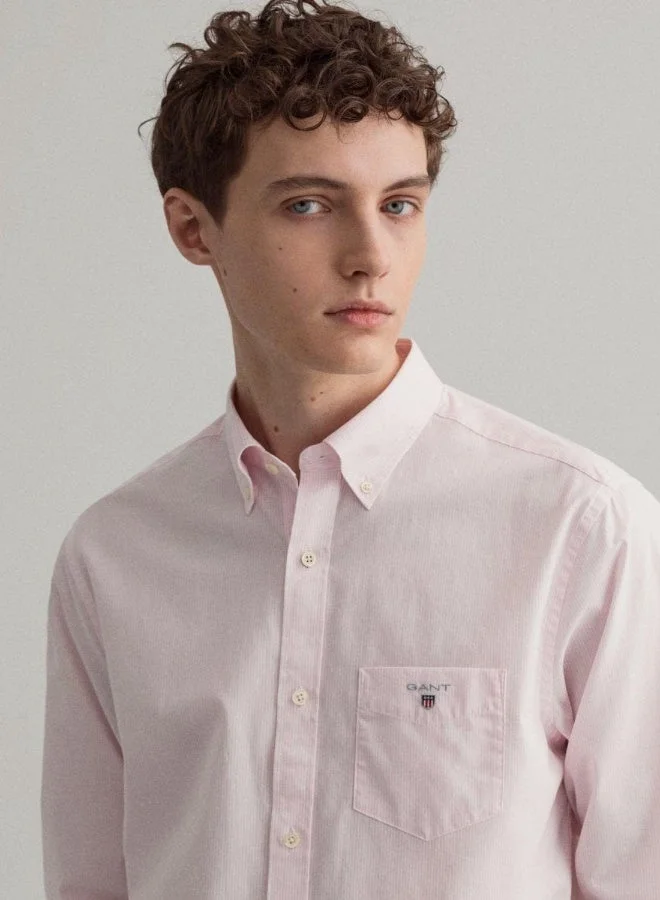 GANT  Gant Regular Fit Banker Broadcloth Shirt for Men | Best Price UAE