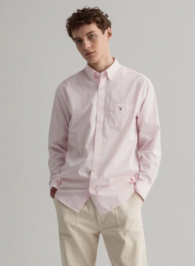 GANT  Gant Regular Fit Banker Broadcloth Shirt for Men | Best Price UAE
