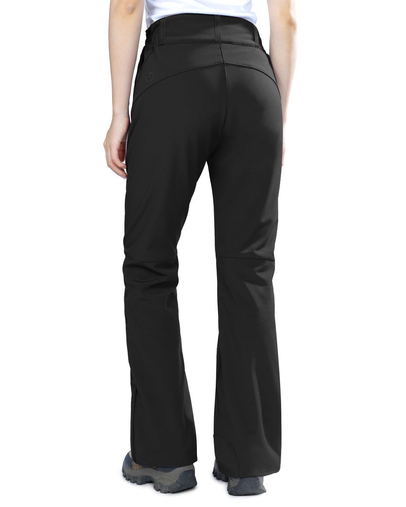 Outdoor Ventures Fleece Lined Waterproof Pants Women Ski Snow Insulated Softshell Snowboard Hiking with Boot Cut - Image 2