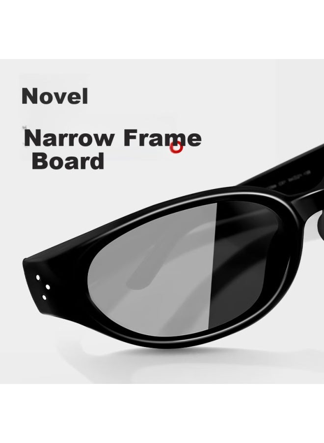 Pulais Cat Eye Sungl For Men And Women, Polarized Curved Frame To Make Face Look Smaller, Uv Protection Modern Sungl 24039 - Image 2