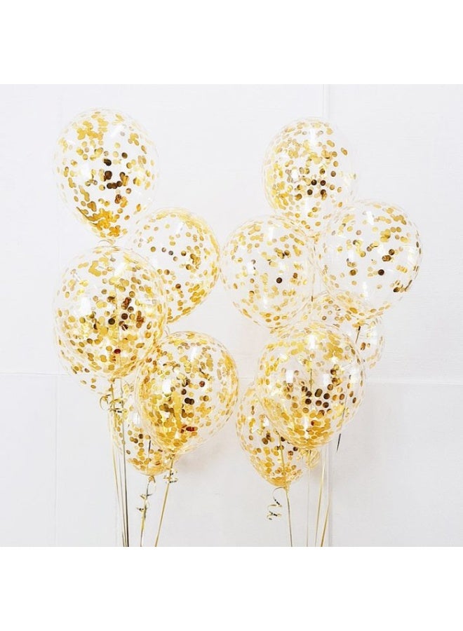 Golden Confetti Balloons