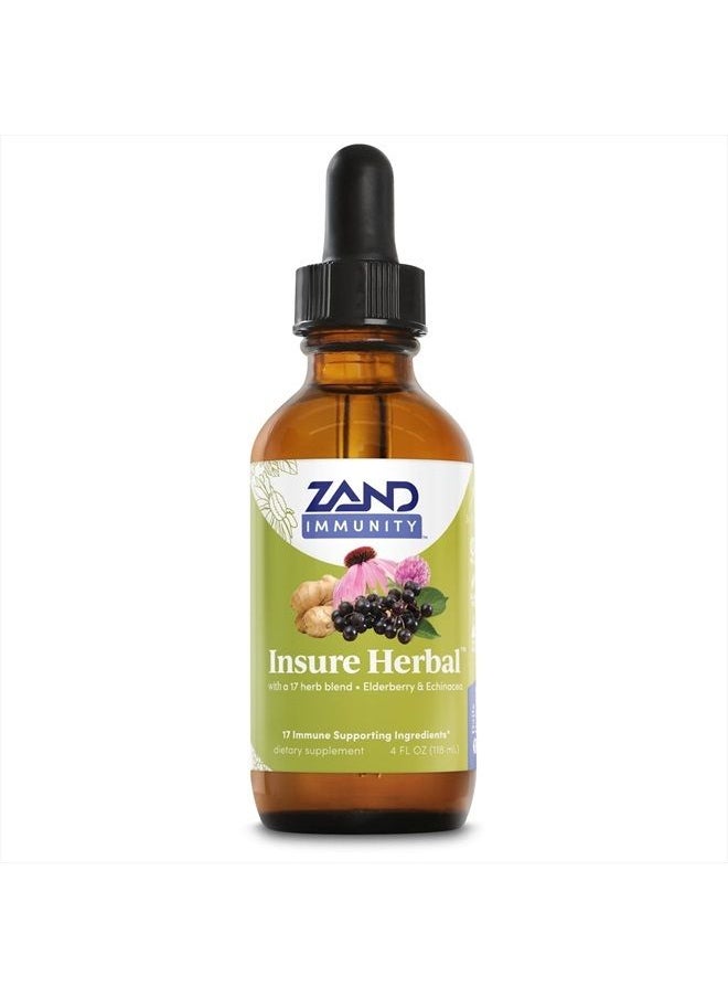 ZAND - Insure Immune Support, Herbal Liquid Echinacea Supplement, Features Goldenseal, Chamomile, Ginger & Valerian 4 oz (4 Ounce (Pack of 1)) - Image 1