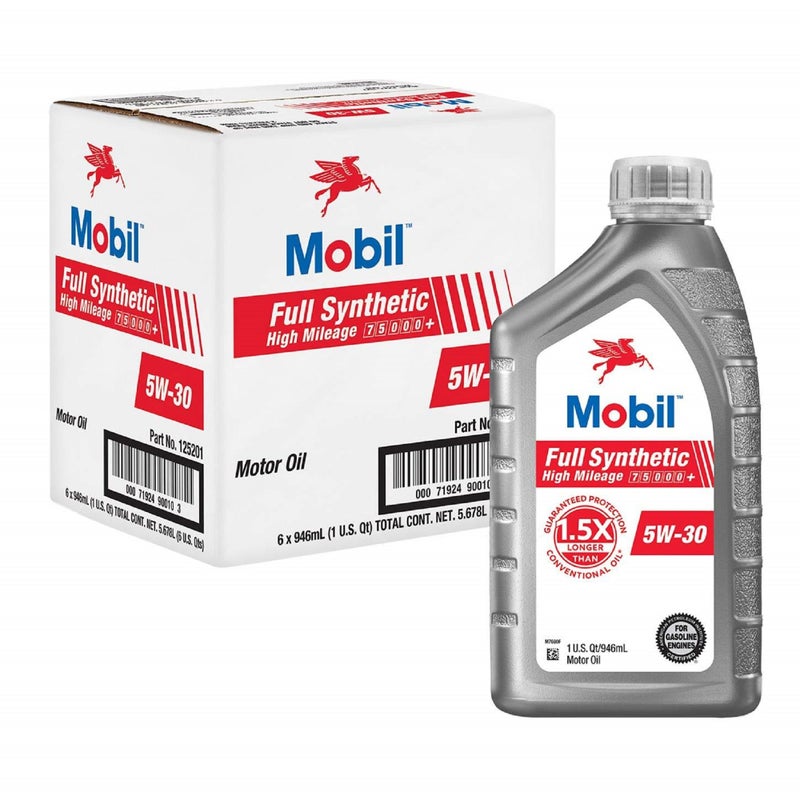 mobil 1 Mobil Full Synthetic High Mileage Motor Oil 5W-30, 1 Quart (6-pack) - Image 5