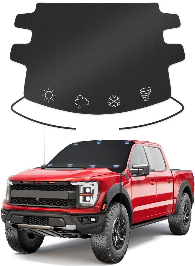 Wigoo 2024 Upgrade Car Windshield Cover for Ice and Snow [600D Oxford Fabric] Windshield Frost Cover for Any Weather, Large - Image 1
