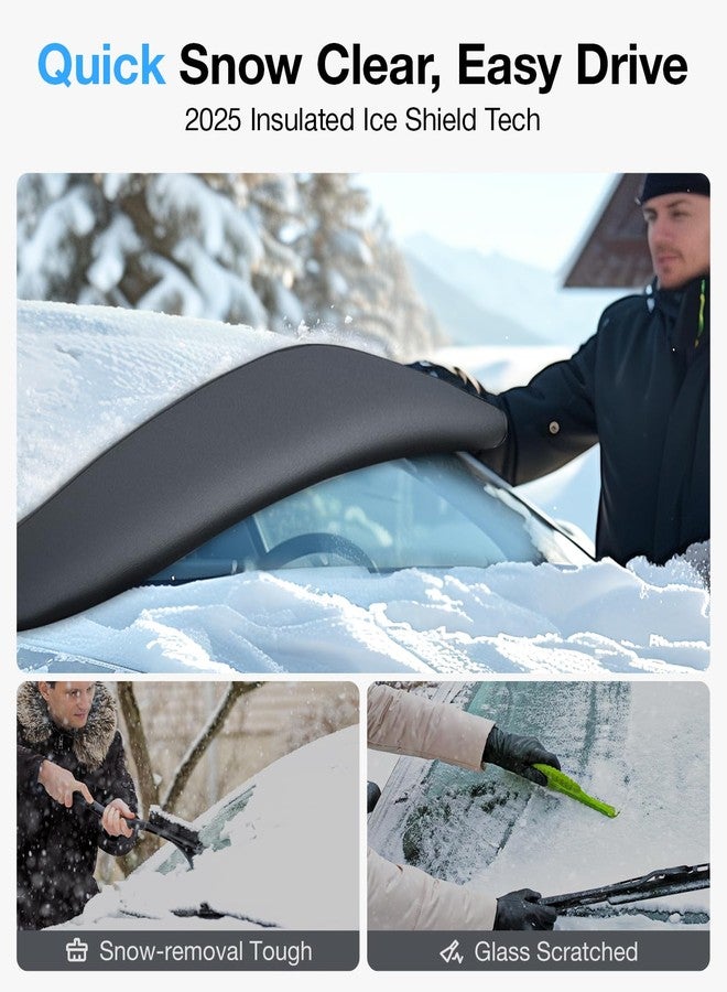 Wigoo 2024 Upgrade Car Windshield Cover for Ice and Snow [600D Oxford Fabric] Windshield Frost Cover for Any Weather, Large - Image 2