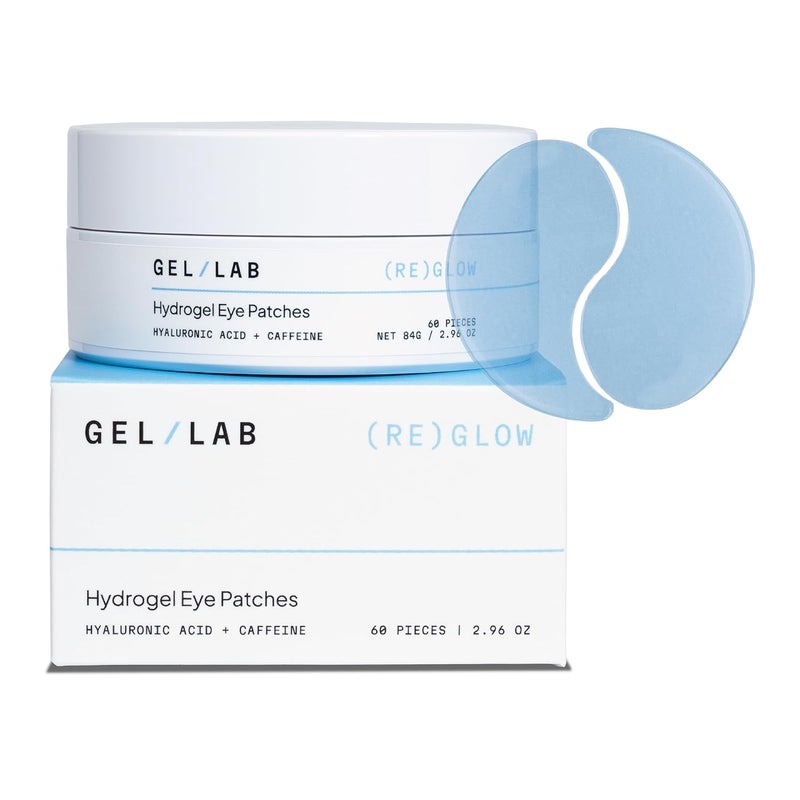 GEL LAB REGLOW Hyaluronic Acid  Caffeine Under Eye Gel Patches  Korean Hydrating Eye Mask for Wrinkles Dark Circles and Puffiness  60 Gel Eye Patches 