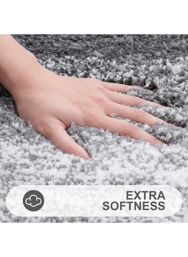 Alruht Bath Rug Mat, Extra Soft, Absorbent Non-Slip Plush, Microfiber for Home Use, Machine Wash Dry, Gradual Grey - Image 2