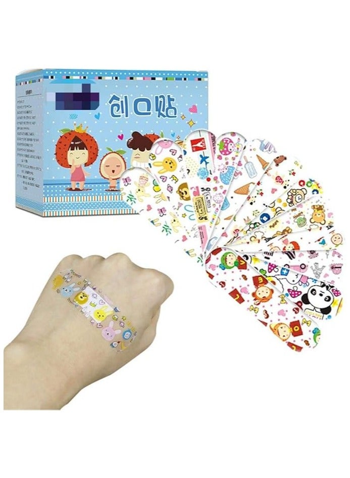 Cartoon Bandages 120Pcs Adhesive Bandages Disposable Waterproof Transparent Animals Stickers for Kids - Image 1