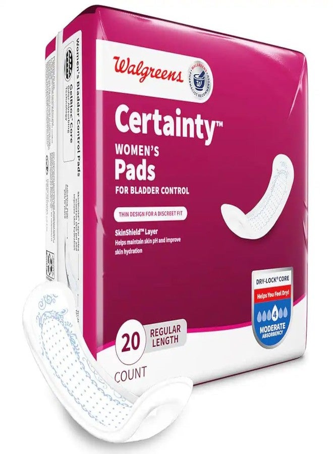 Walgreens Certainty Women's Bladder Control Pads, Moderate Absorbency, Regular Length 20.0ea - Image 2
