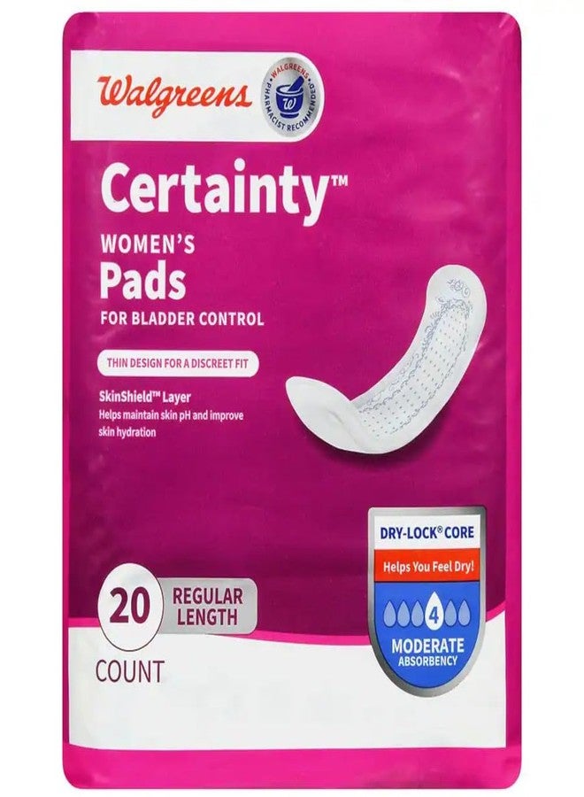 Walgreens Certainty Women's Bladder Control Pads, Moderate Absorbency, Regular Length 20.0ea - Image 5