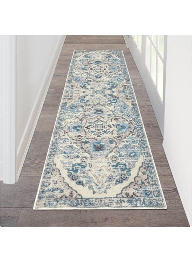 【Bohemian Vintage Rug】Non-Slip Hallway & Living Room Carpet | Anti-Wear Bedside Rug with Stain-Resistant Polyester | Easy Clean Home Decor Floor Mat - Image 3