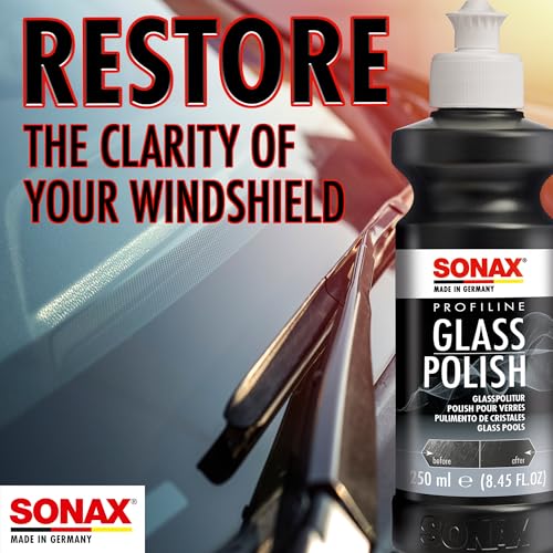 SONAX Glass Polish 27314 | Professional Grade Cleaner for Smooth & Scratch Free Glass | Removes Stubborn Stains, Water Spots & Micro Scratches | Ideal for Automotive & Household Glass Surfaces | 250ml - Image 5