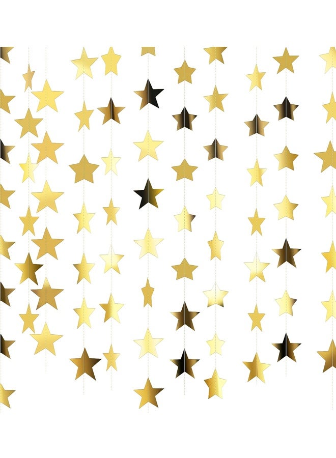 Glitter Star Garland Banner Party Decor 65 Feet Star Hanging Banner Twinkle Backdrop for Graduation Birthday Classroom Wedding Supplies - Image 1
