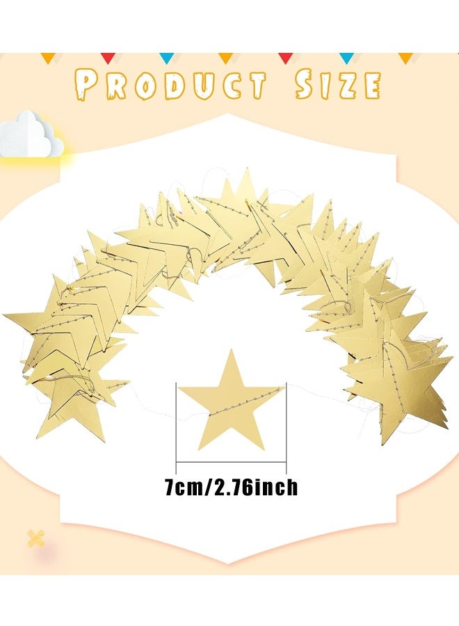 Glitter Star Garland Banner Party Decor 65 Feet Star Hanging Banner Twinkle Backdrop for Graduation Birthday Classroom Wedding Supplies - Image 2