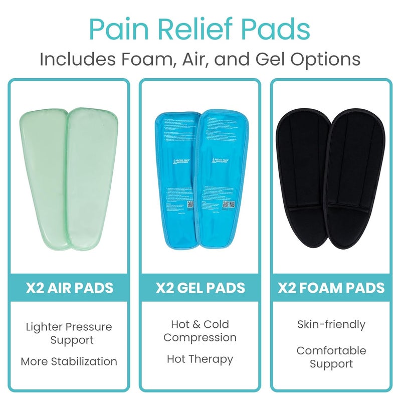 Vive Ankle Stirrup Brace  Air Gel Stabilizer for Ankle Sprain Tendonitis Support for Men  Women  Right  Left Foot Achilles Tendon Compression Relief Fracture Treatment  Hot  Cold Therapy - Image 5