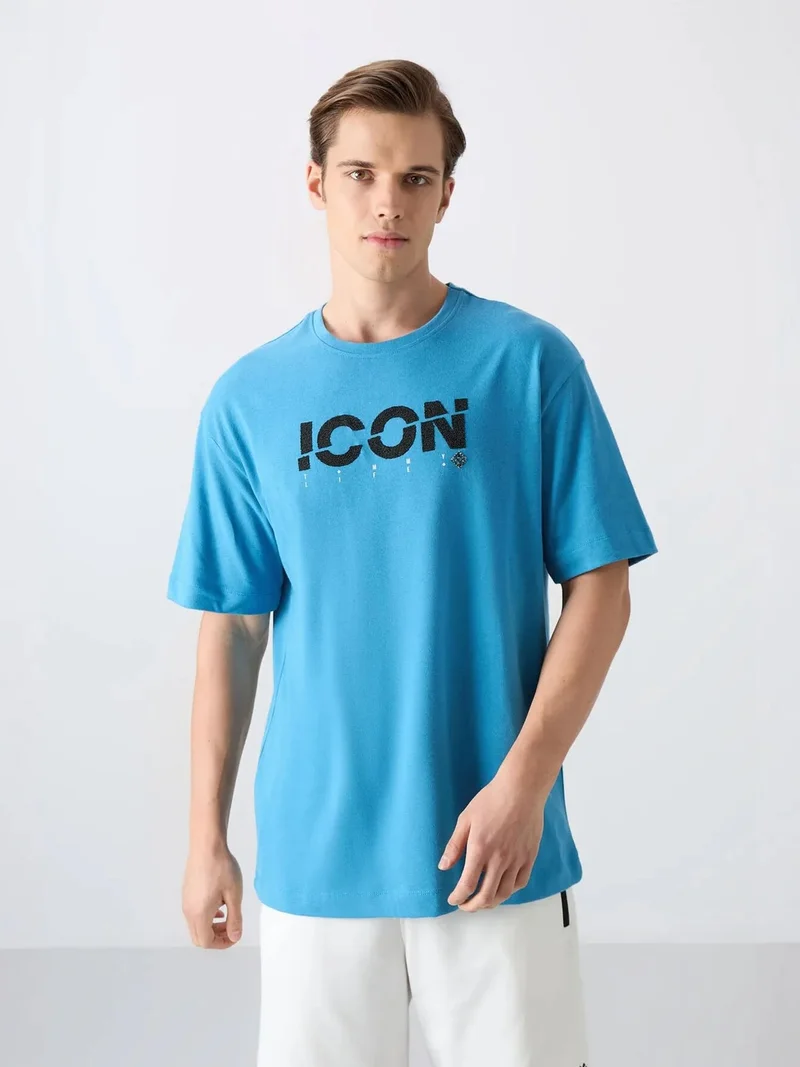 TOMMYLIFE TOMMY Oversized Logo Print Crew Neck T-Shirt