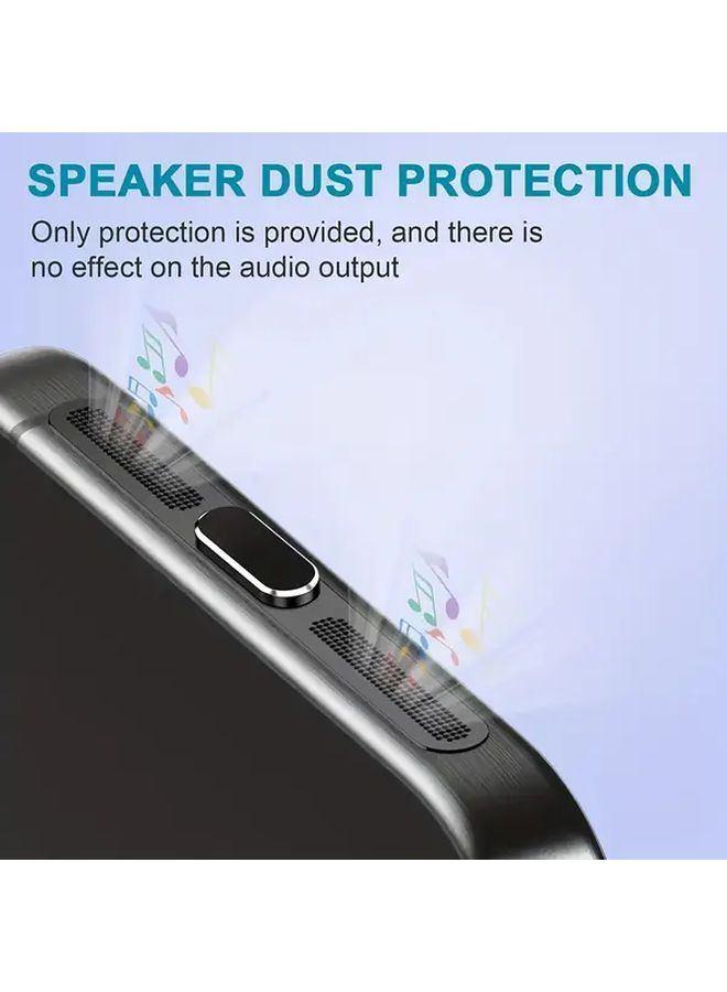 Silver 13 Pcs Phone Dust Plug Set with Covers and Cleaning Swabs for Type C iPhone 15 16 - Image 4