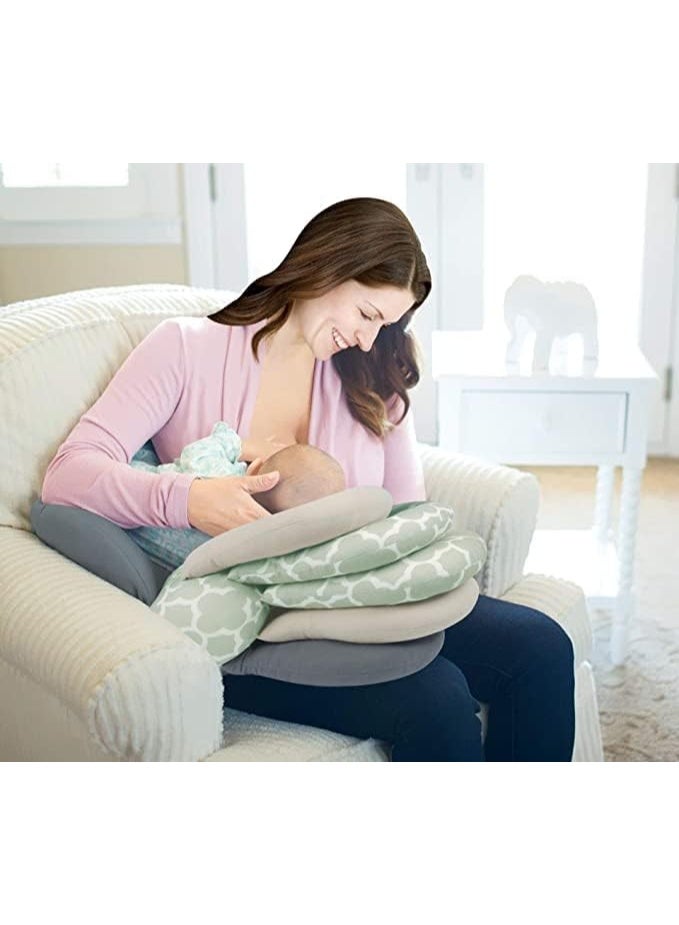 دفد وسادة رضاعة طبيعية قابلة للتعديل من دي اف دي، حشوة قطن بولي بروبيلين، 26 × 10 بوصة - Image 2