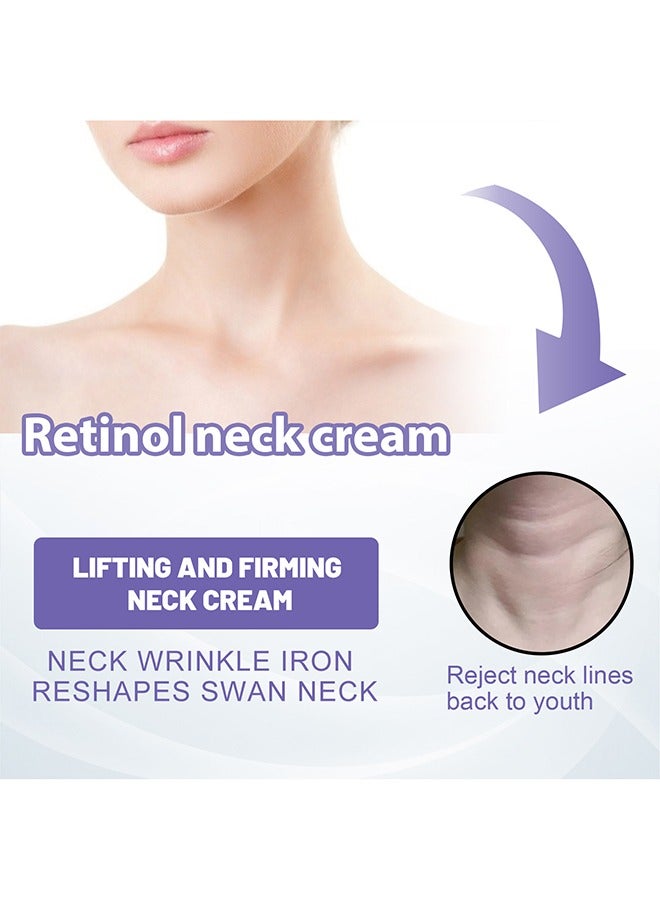 EELHOE Retinol Neck Cream-Fade Neck Lines, Firming and Moisturizing Brighten Skin Neck Massage, Reshape Swan Neck 40g - Image 2