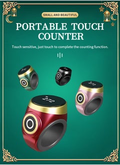 Generic Tasbeeh Ring, Digital Electronic Counter, Waterproof Touch Screen Design, Suitable for Muslim Prayer, Meditation  - Image 4